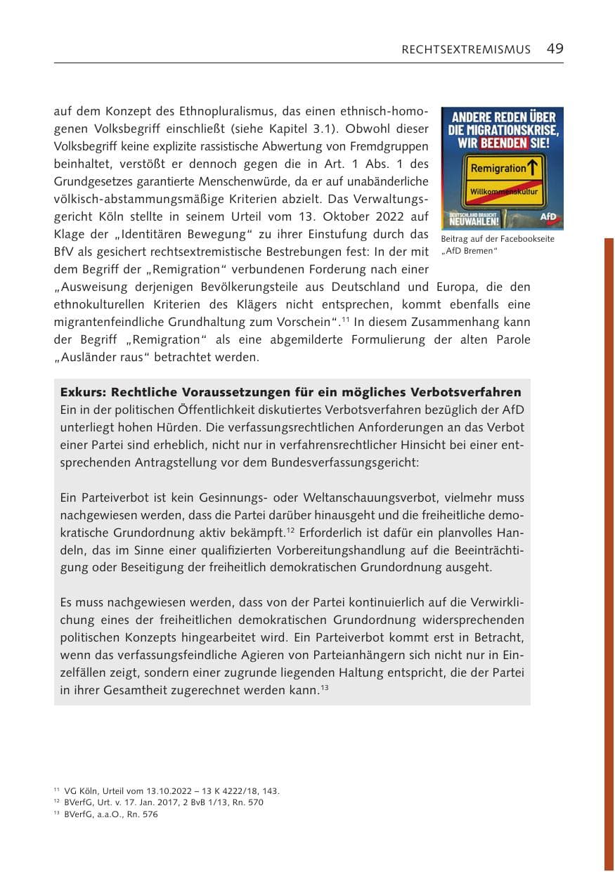 Seite 48 des Verfassungsschutzbericht 2023 Bremen