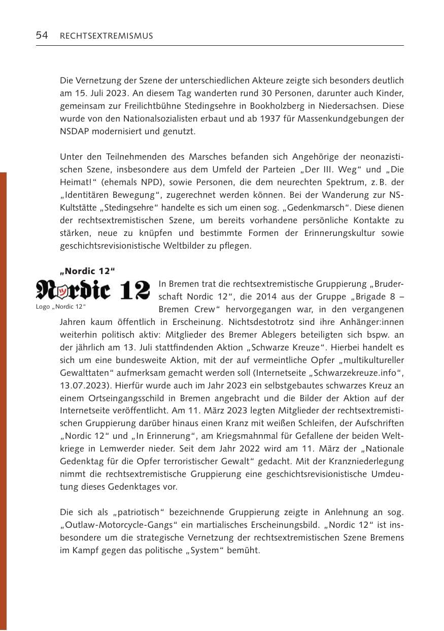 Seite 53 des Verfassungsschutzbericht 2023 Bremen