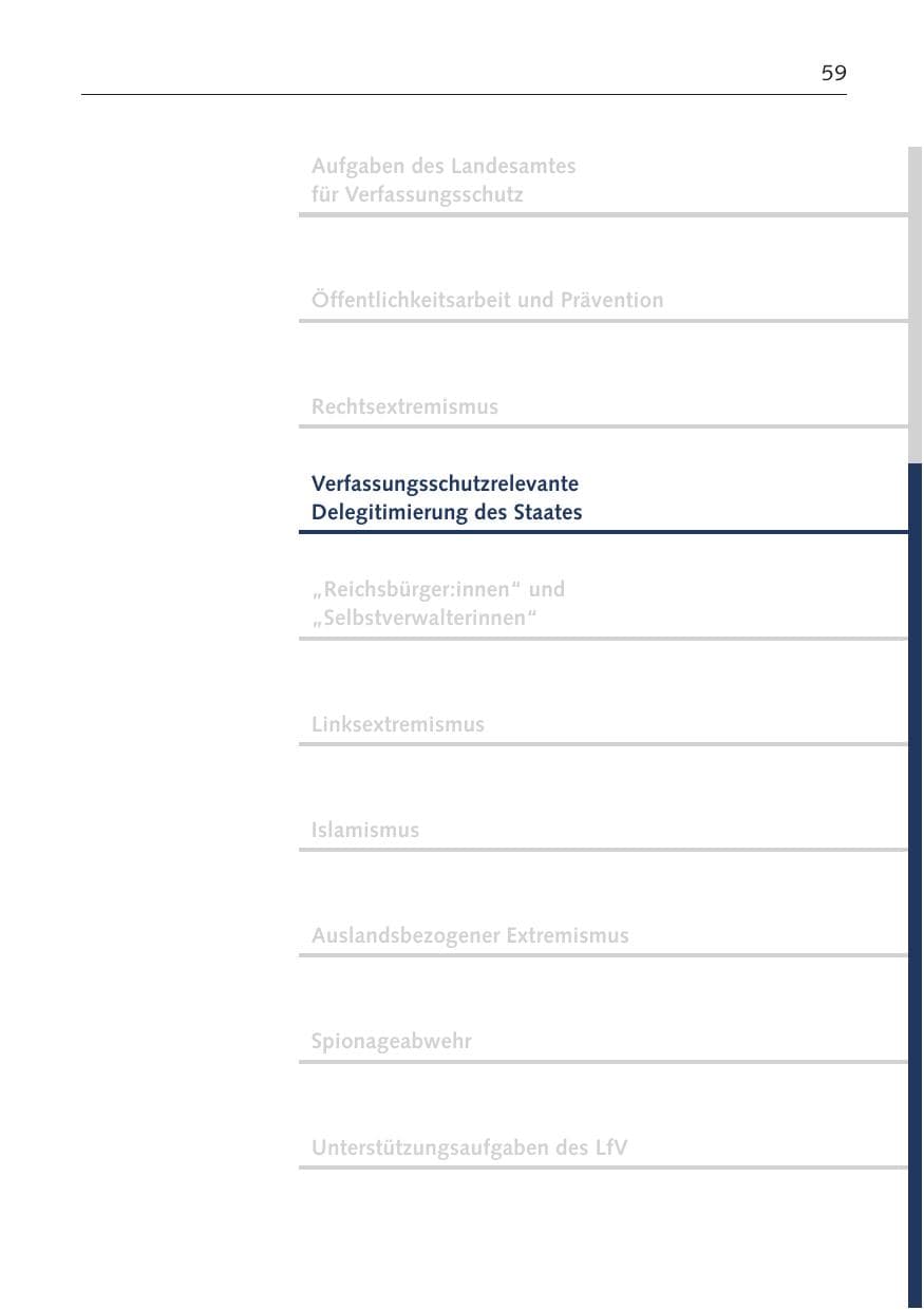 Seite 58 des Verfassungsschutzbericht 2023 Bremen