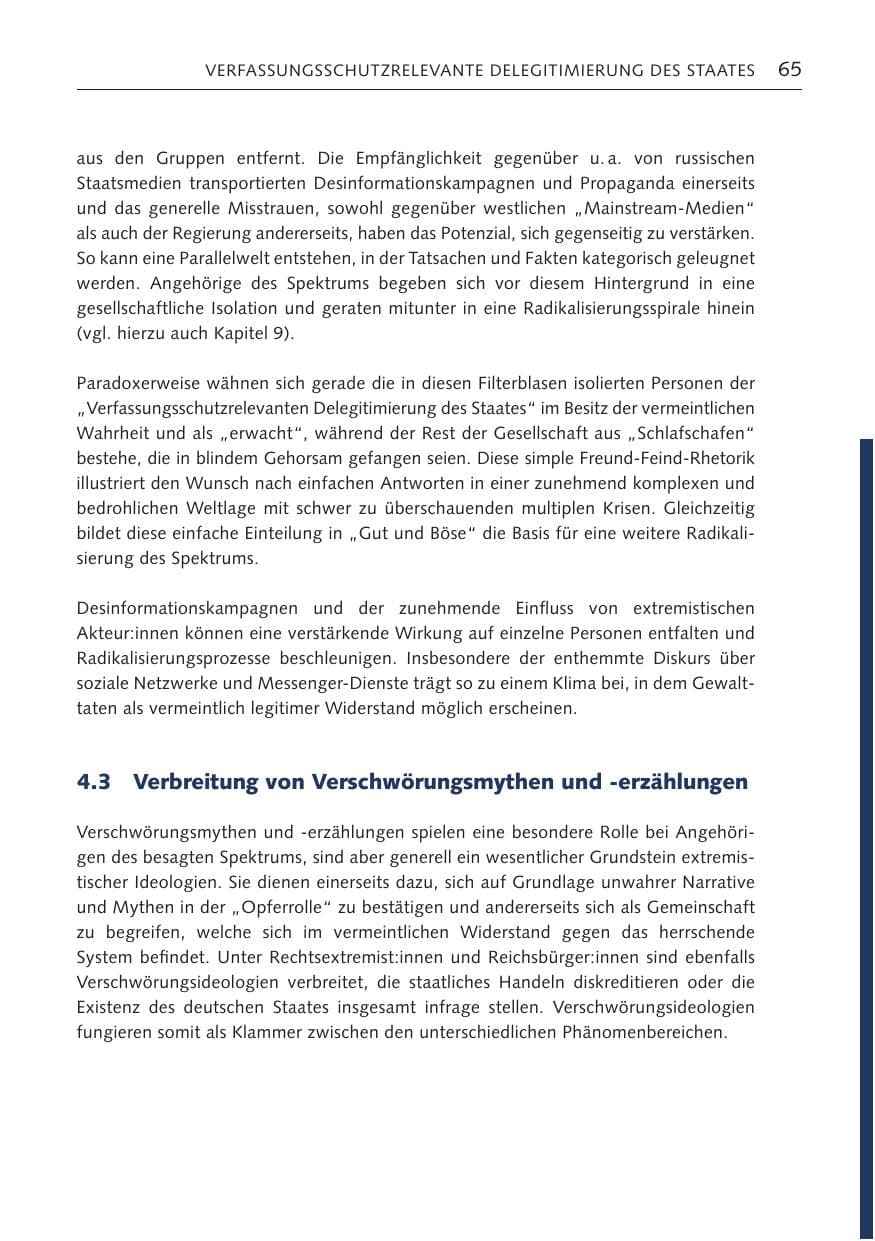 Seite 64 des Verfassungsschutzbericht 2023 Bremen