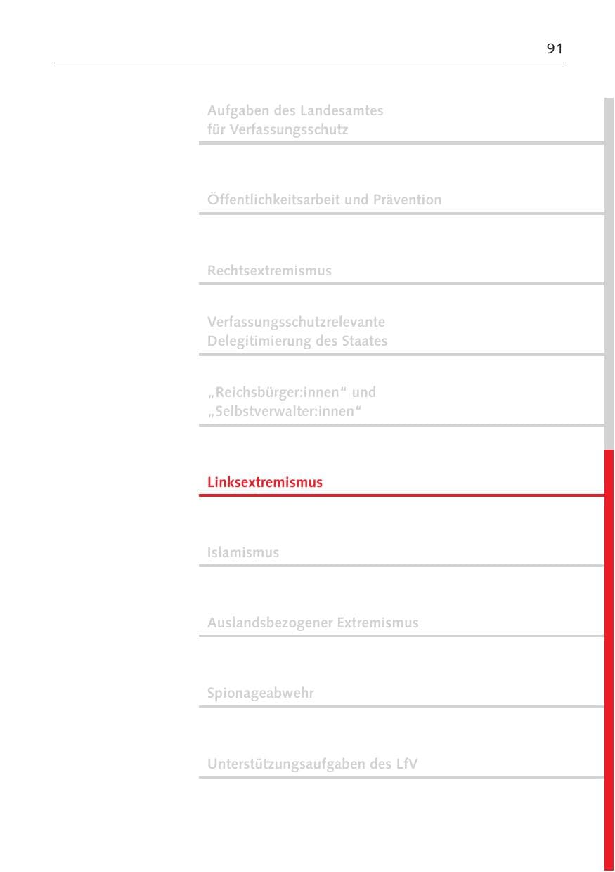Seite 90 des Verfassungsschutzbericht 2023 Bremen