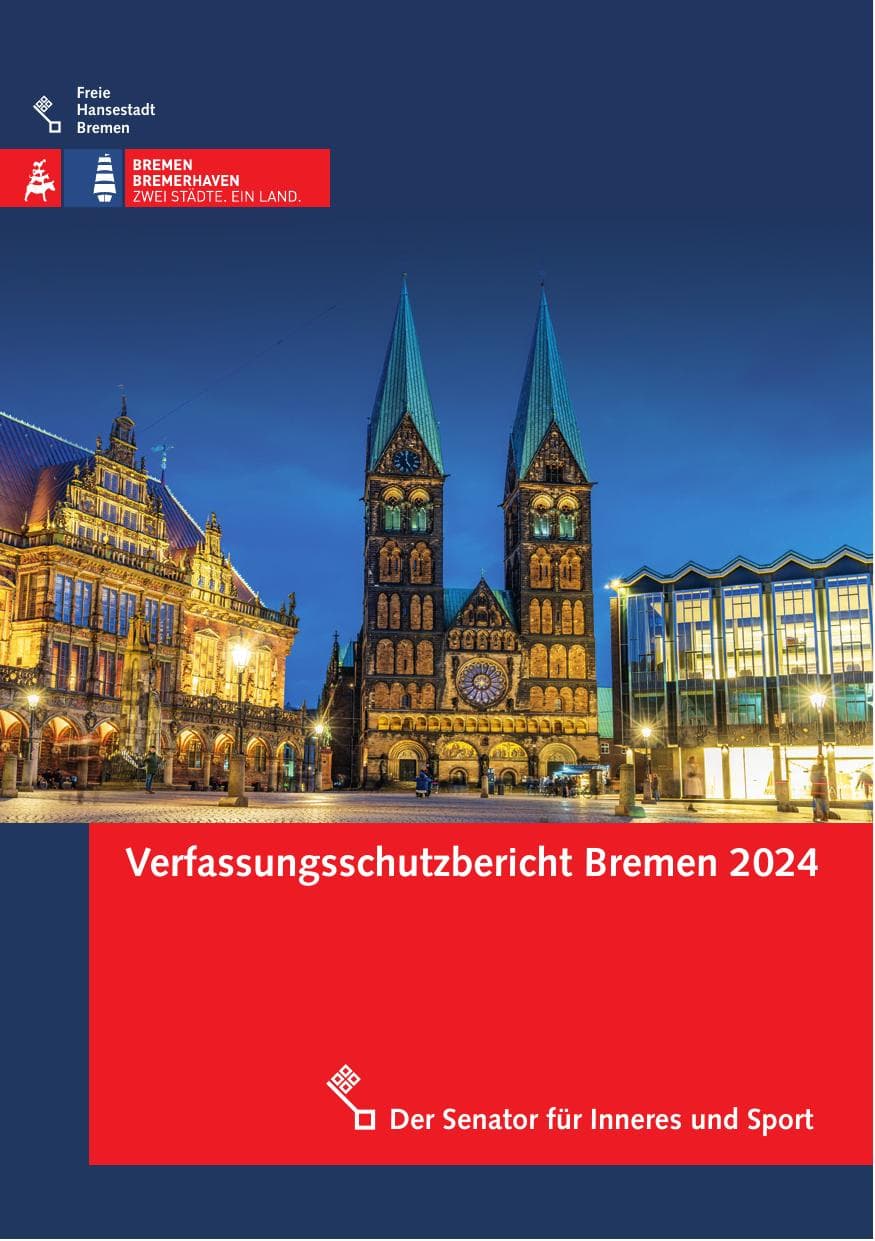 Seite 1 des Verfassungsschutzbericht 2024 Bremen