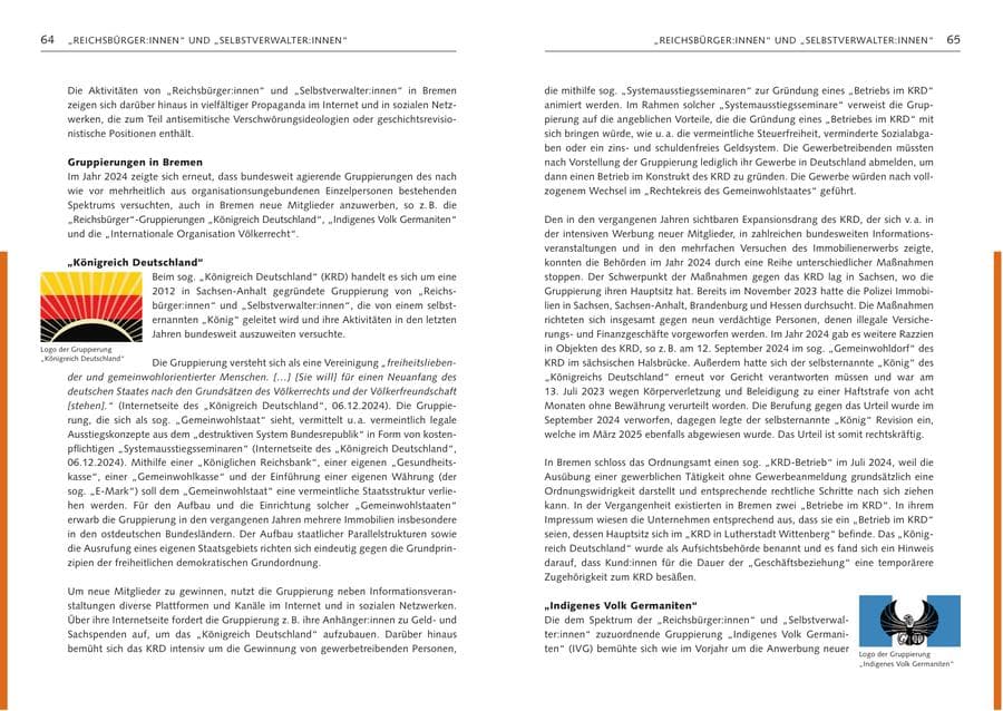 Seite 34 des Verfassungsschutzbericht 2024 Bremen
