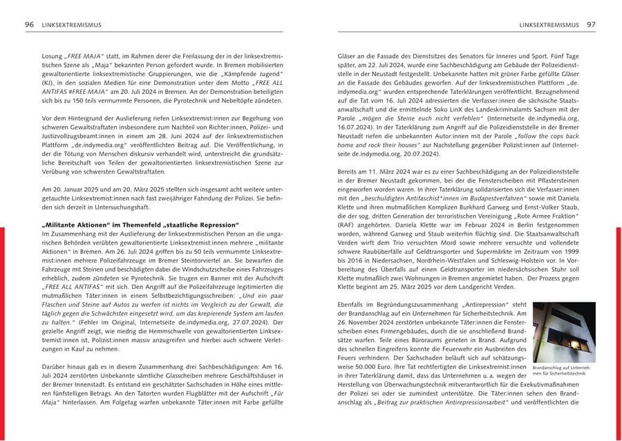 Seite 50 des Verfassungsschutzbericht 2024 Bremen