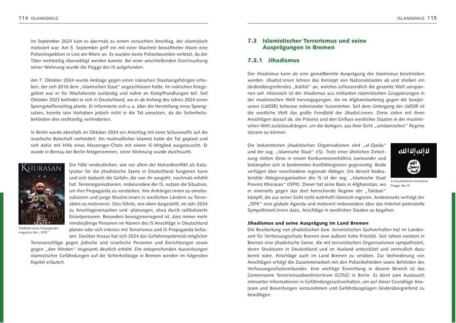 Seite 59 des Verfassungsschutzbericht 2024 Bremen