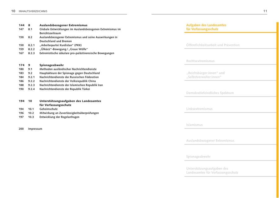 Seite 7 des Verfassungsschutzbericht 2024 Bremen