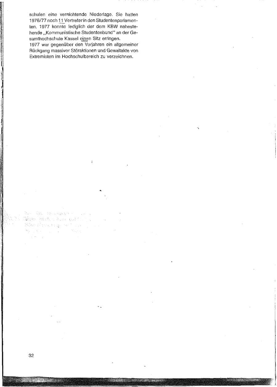 Seite 32 des Verfassungsschutzbericht 1977 Hessen