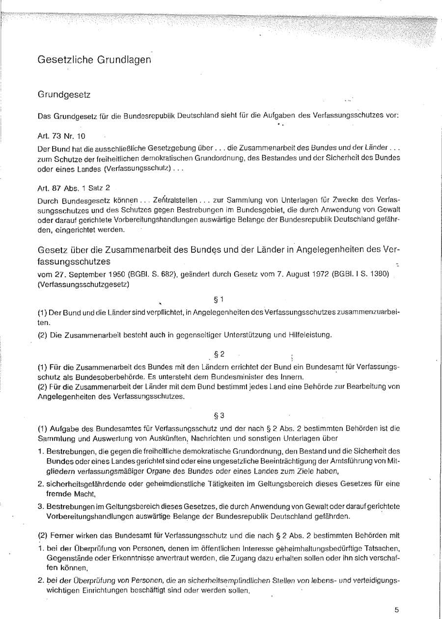Seite 5 des Verfassungsschutzbericht 1977 Hessen