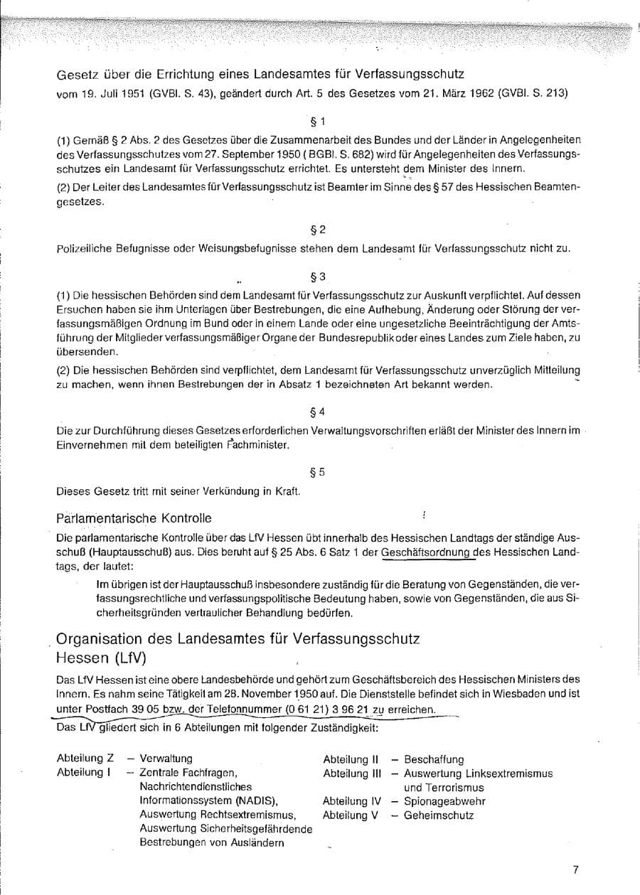 Seite 7 des Verfassungsschutzbericht 1977 Hessen