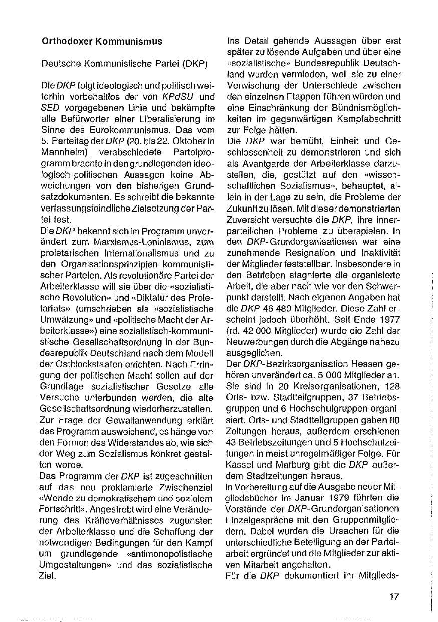 Seite 18 des Verfassungsschutzbericht 1978 Hessen