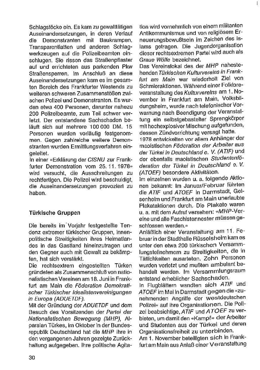 Seite 31 des Verfassungsschutzbericht 1978 Hessen