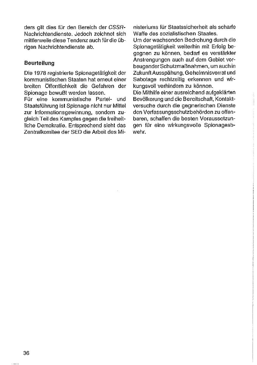 Seite 37 des Verfassungsschutzbericht 1978 Hessen