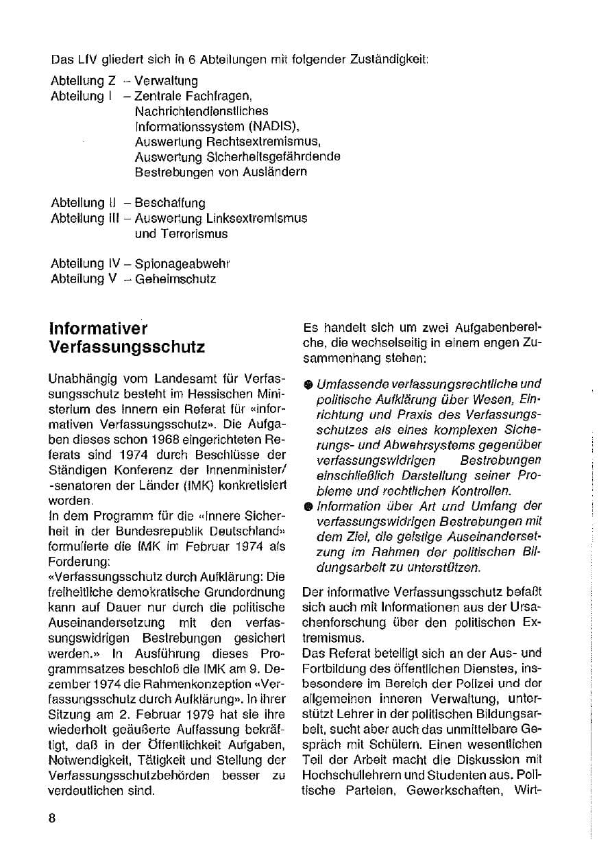 Seite 9 des Verfassungsschutzbericht 1978 Hessen