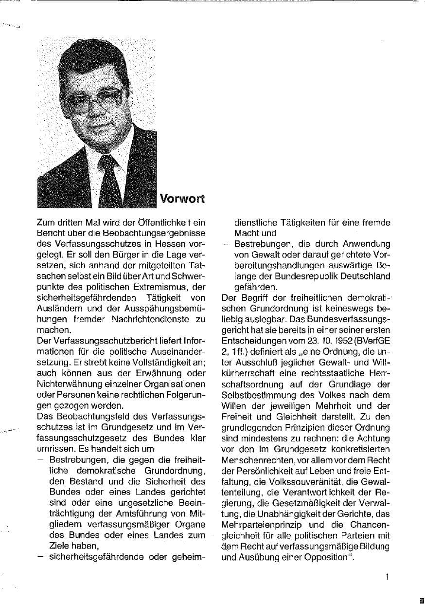 Seite 2 des Verfassungsschutzbericht 1979 Hessen