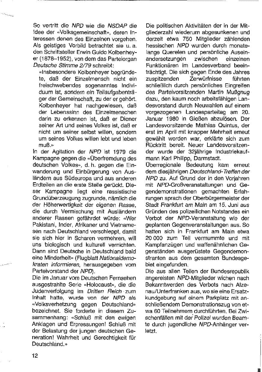 Seite 13 des Verfassungsschutzbericht 1979 Hessen