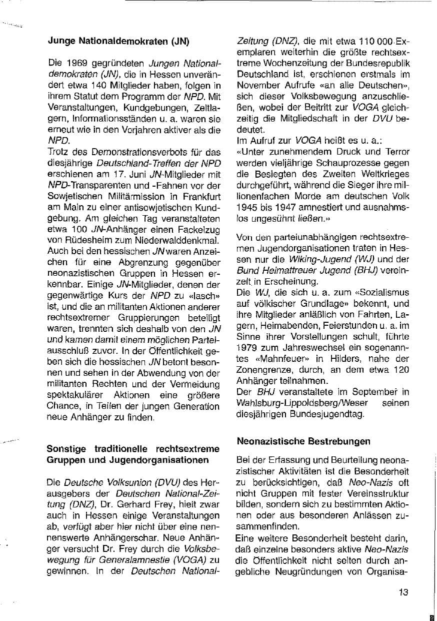 Seite 14 des Verfassungsschutzbericht 1979 Hessen