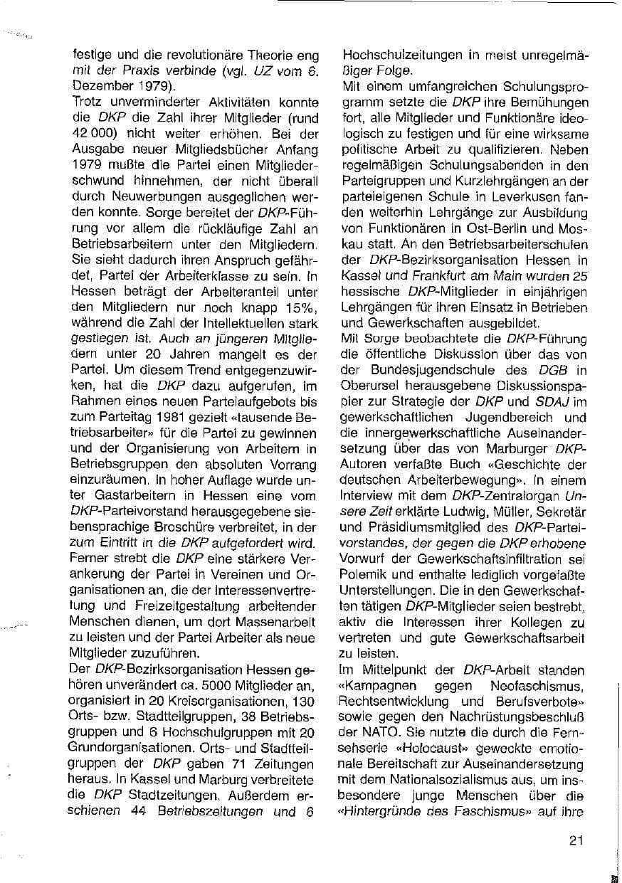 Seite 22 des Verfassungsschutzbericht 1979 Hessen