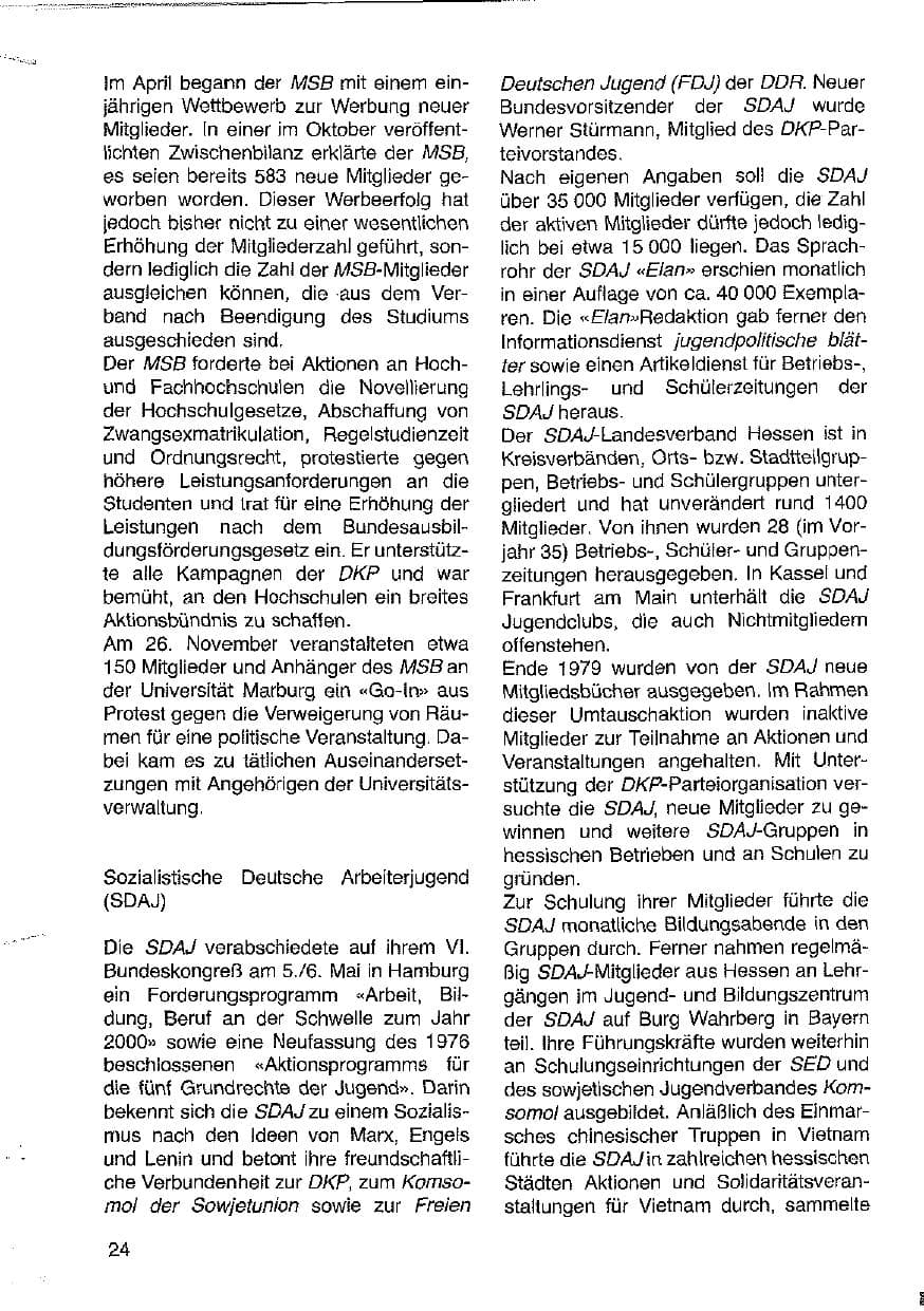 Seite 25 des Verfassungsschutzbericht 1979 Hessen