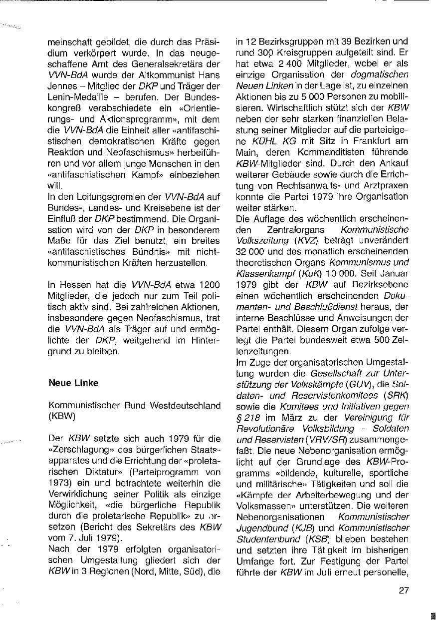 Seite 28 des Verfassungsschutzbericht 1979 Hessen