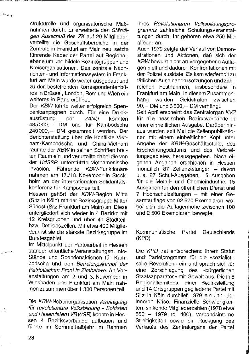 Seite 29 des Verfassungsschutzbericht 1979 Hessen