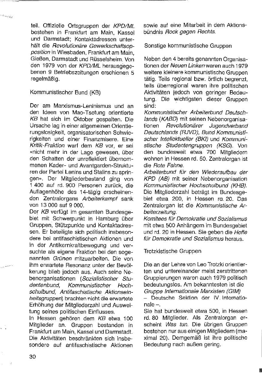 Seite 31 des Verfassungsschutzbericht 1979 Hessen