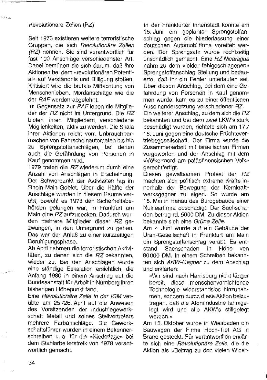 Seite 35 des Verfassungsschutzbericht 1979 Hessen
