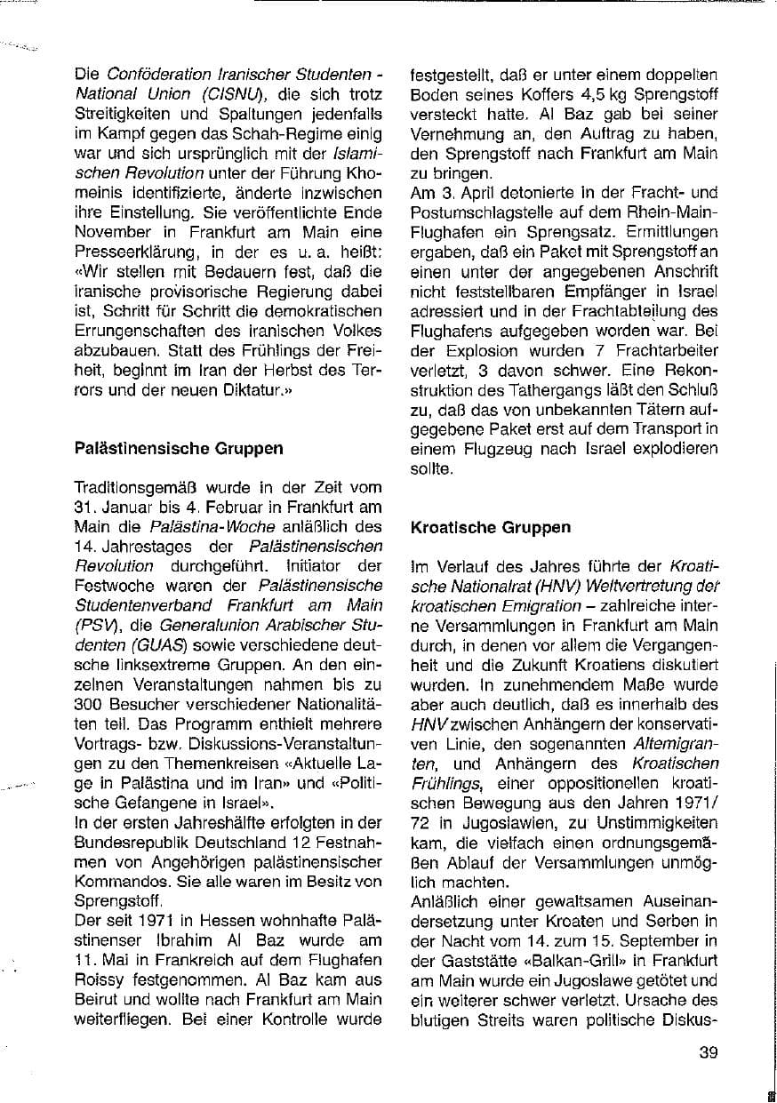 Seite 40 des Verfassungsschutzbericht 1979 Hessen