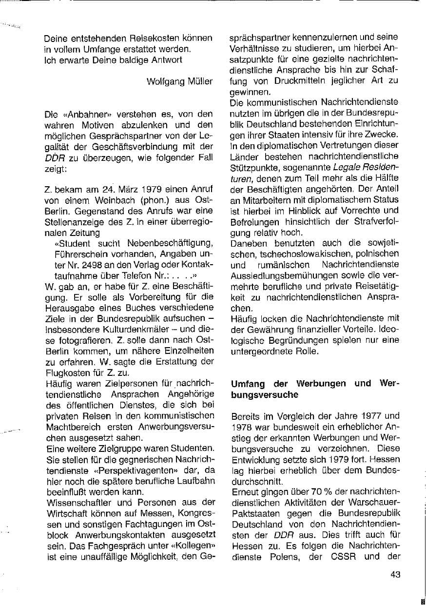 Seite 44 des Verfassungsschutzbericht 1979 Hessen
