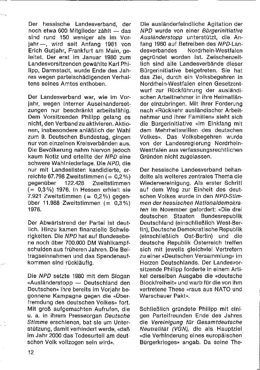 Seite 13 des Verfassungsschutzbericht 1980 Hessen