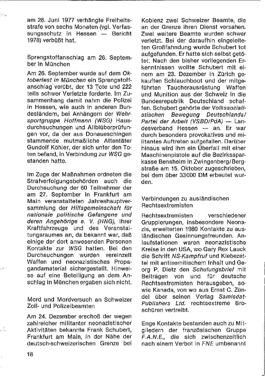 Seite 19 des Verfassungsschutzbericht 1980 Hessen