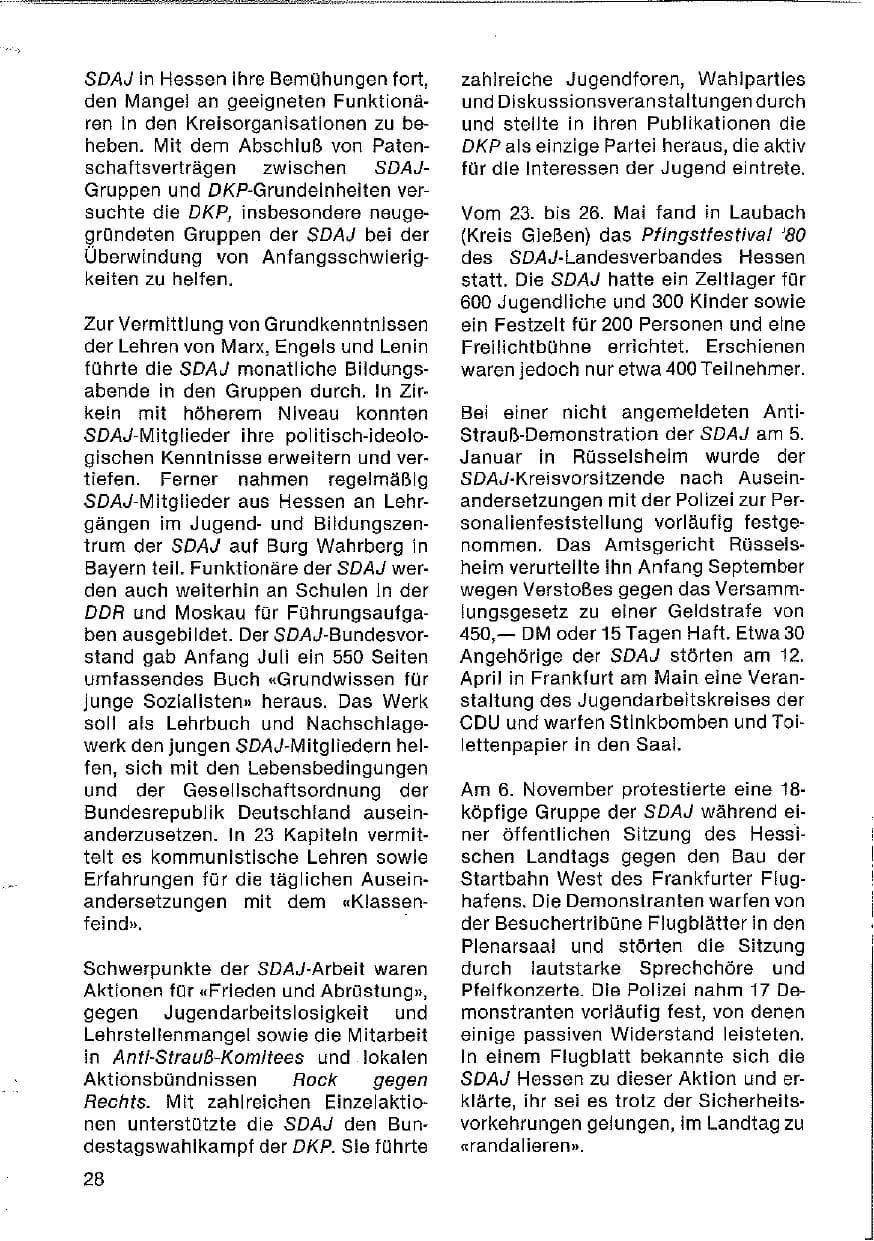 Seite 29 des Verfassungsschutzbericht 1980 Hessen