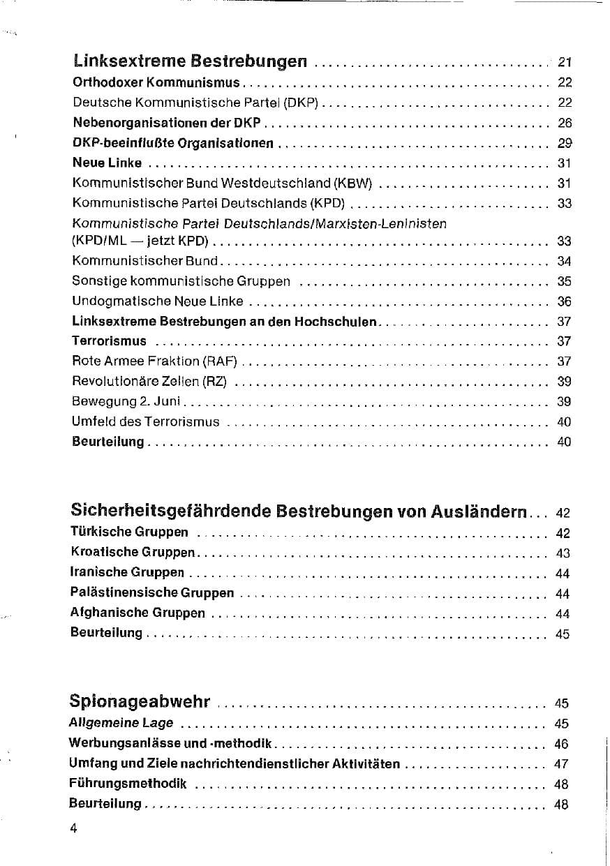 Seite 5 des Verfassungsschutzbericht 1980 Hessen
