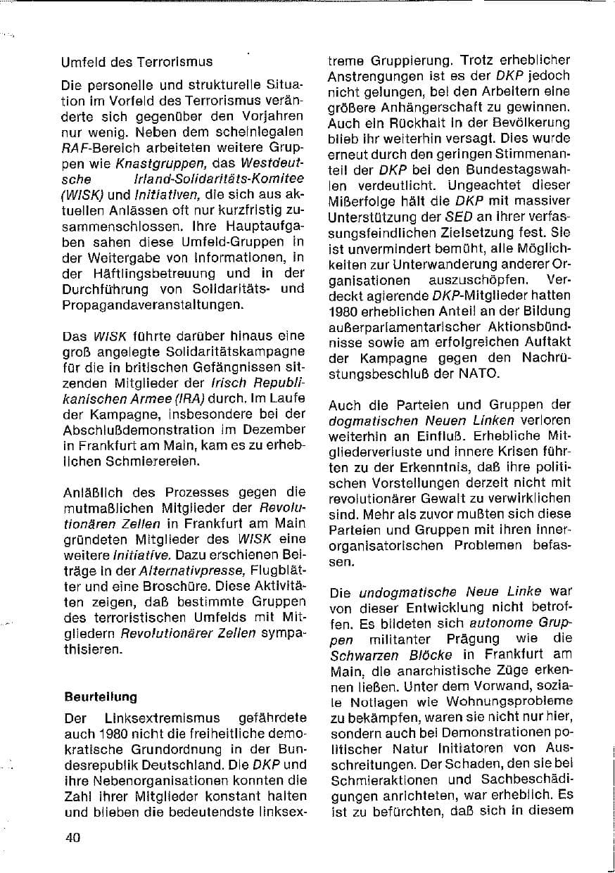 Seite 41 des Verfassungsschutzbericht 1980 Hessen