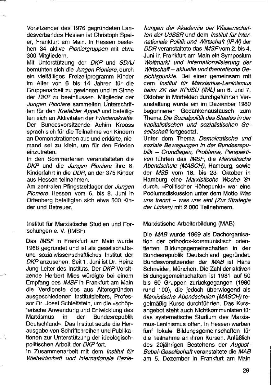 Seite 30 des Verfassungsschutzbericht 1981 Hessen
