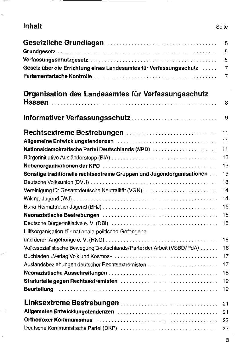 Seite 4 des Verfassungsschutzbericht 1981 Hessen