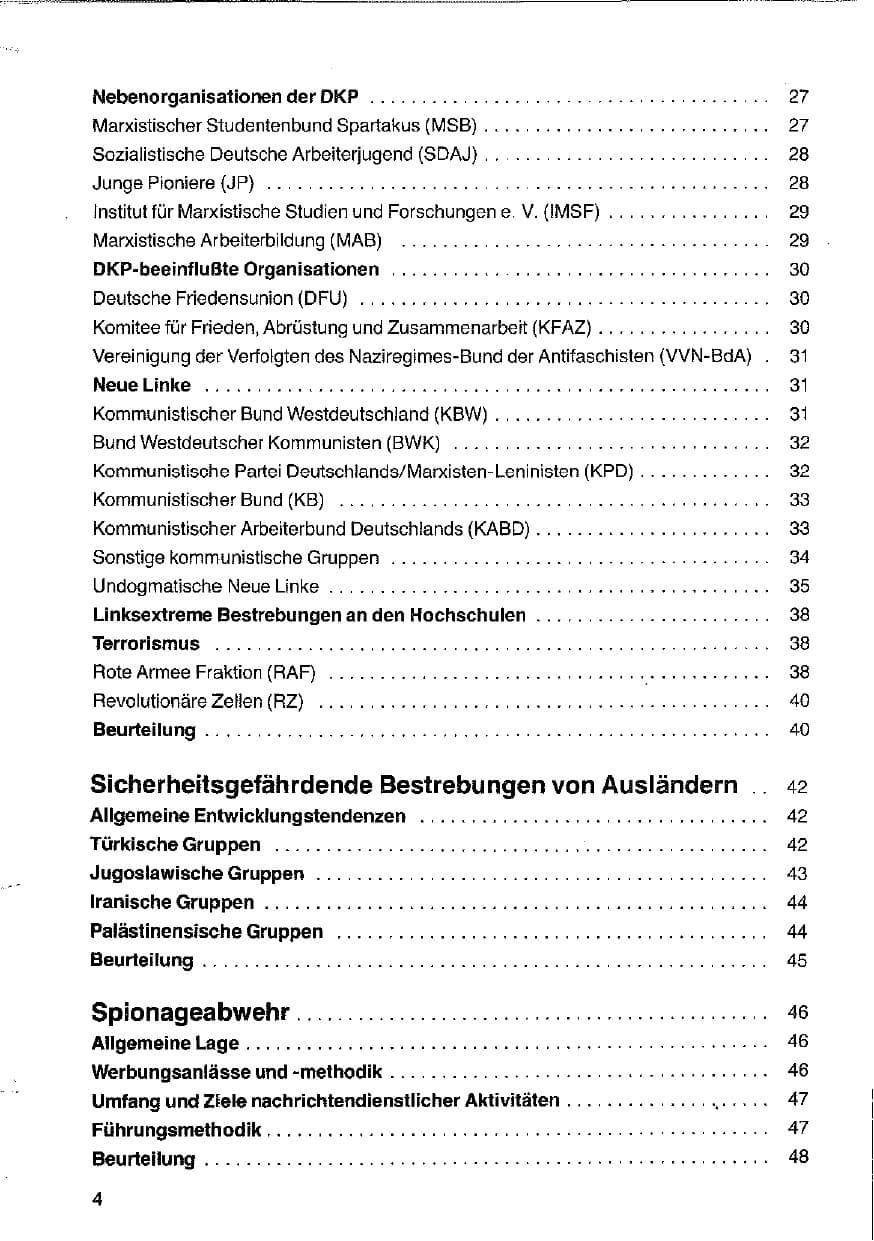 Seite 5 des Verfassungsschutzbericht 1981 Hessen