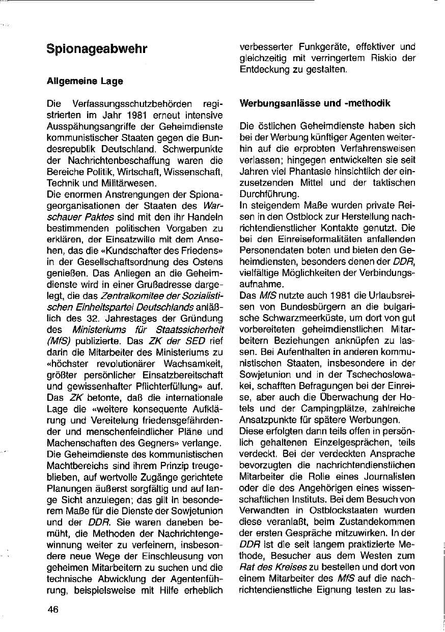 Seite 47 des Verfassungsschutzbericht 1981 Hessen