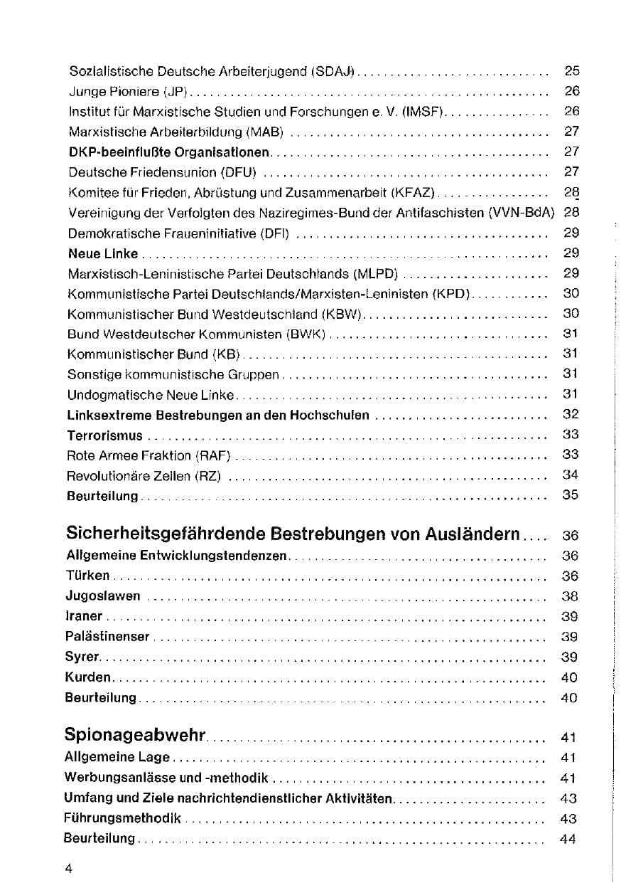 Seite 5 des Verfassungsschutzbericht 1982 Hessen