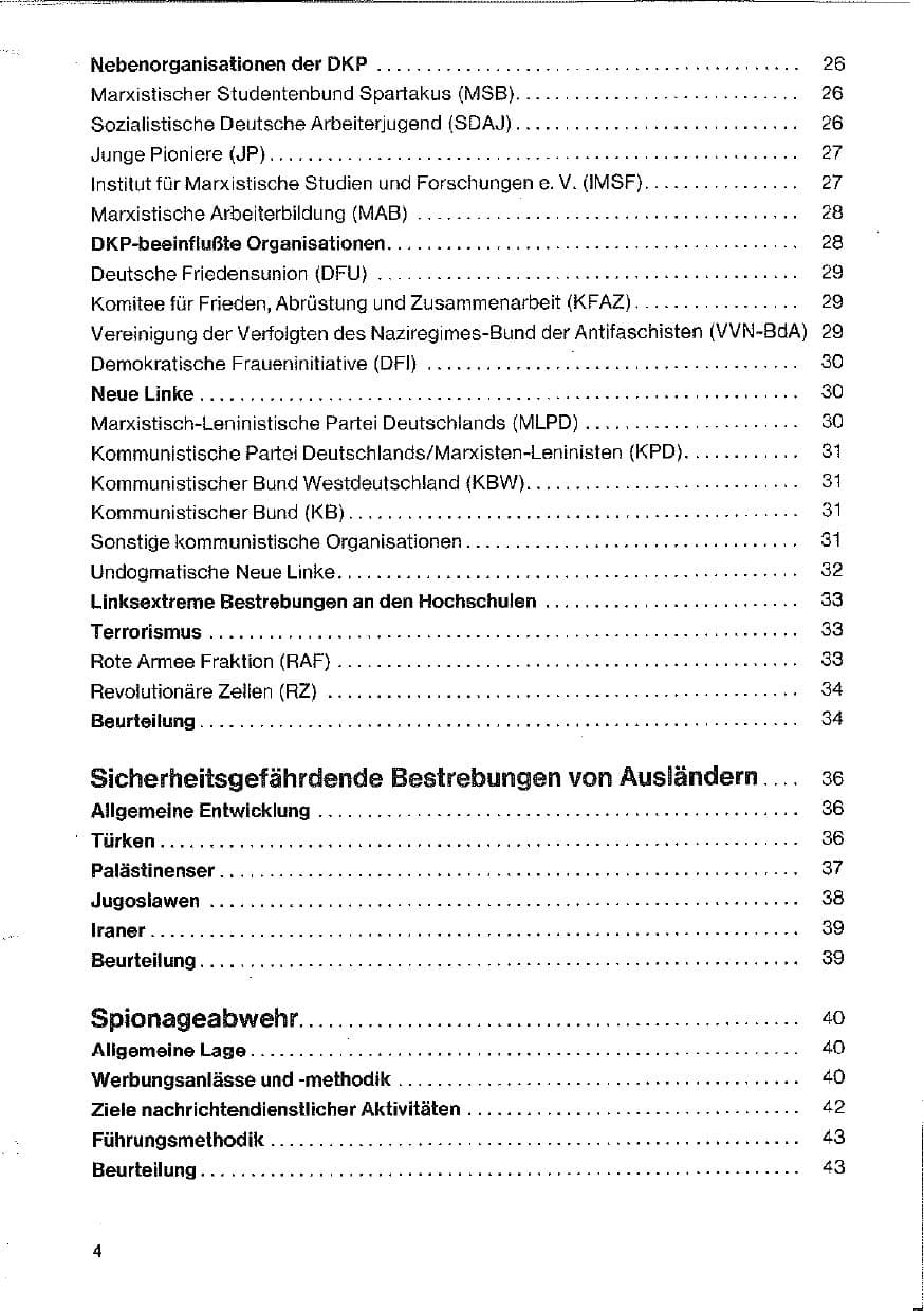 Seite 4 des Verfassungsschutzbericht 1983 Hessen