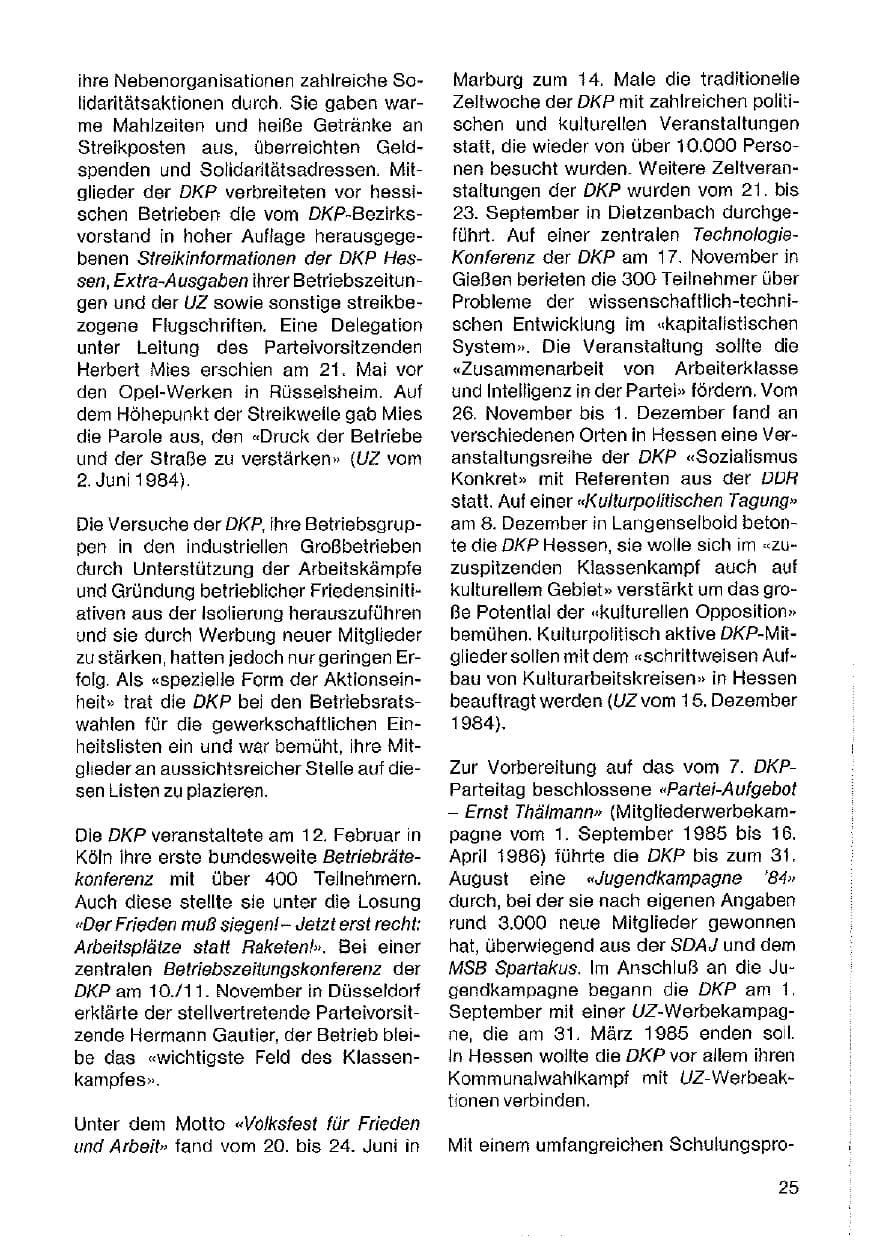 Seite 26 des Verfassungsschutzbericht 1984 Hessen