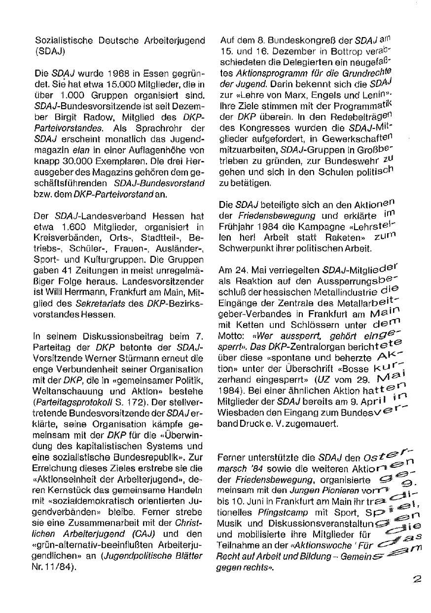 Seite 28 des Verfassungsschutzbericht 1984 Hessen