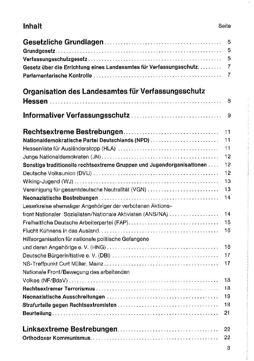 Seite 4 des Verfassungsschutzbericht 1984 Hessen