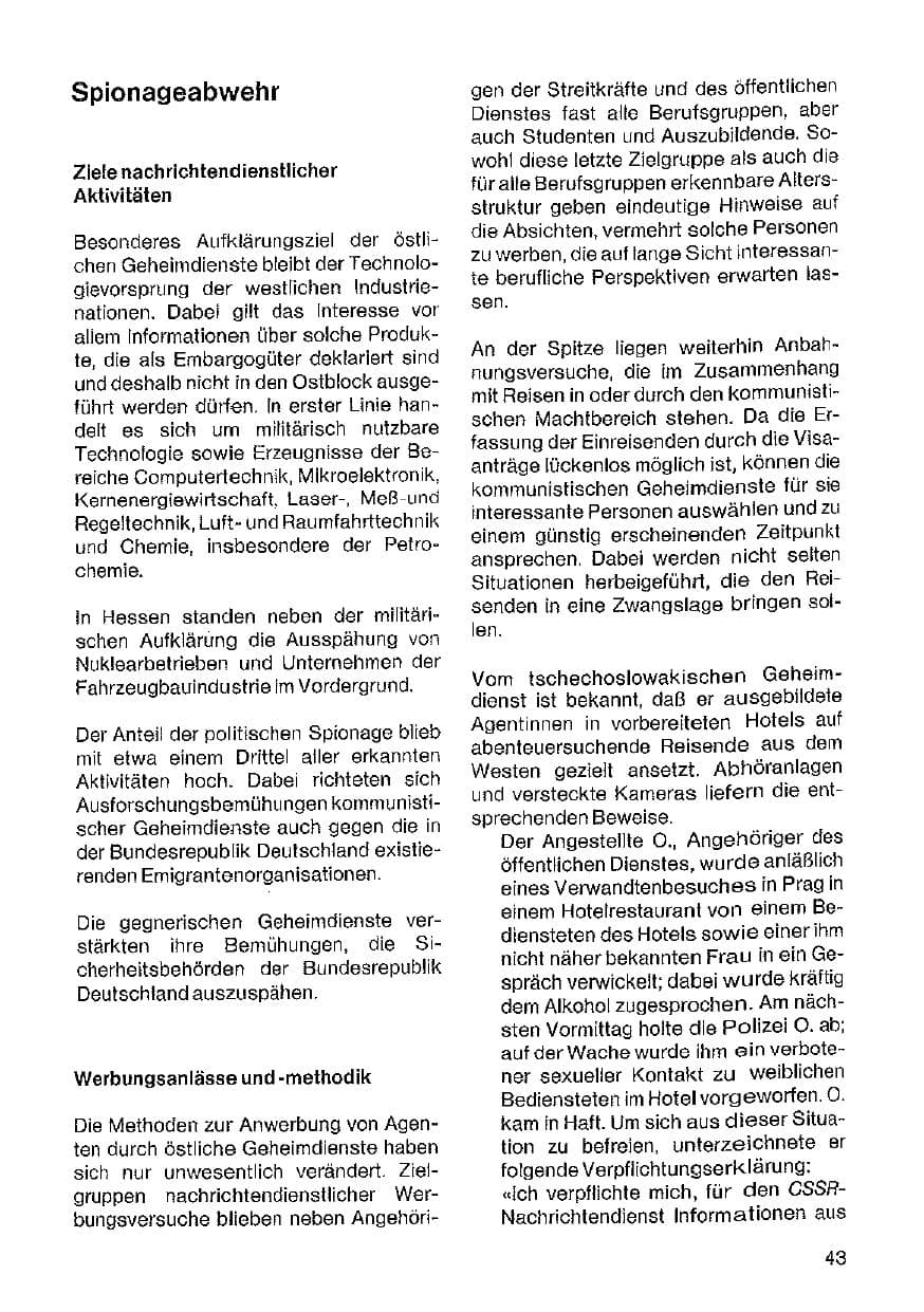 Seite 44 des Verfassungsschutzbericht 1984 Hessen