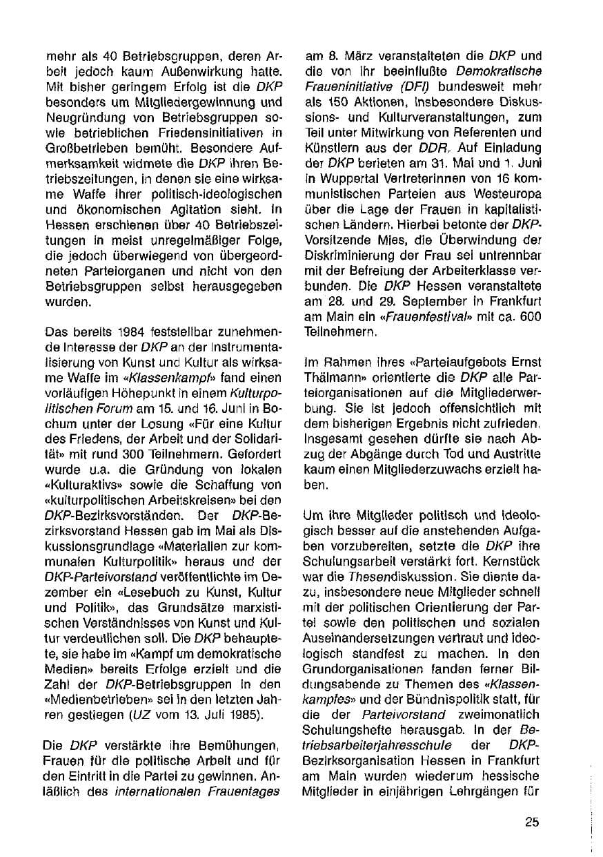Seite 26 des Verfassungsschutzbericht 1985 Hessen