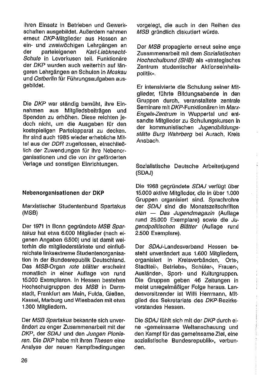 Seite 27 des Verfassungsschutzbericht 1985 Hessen