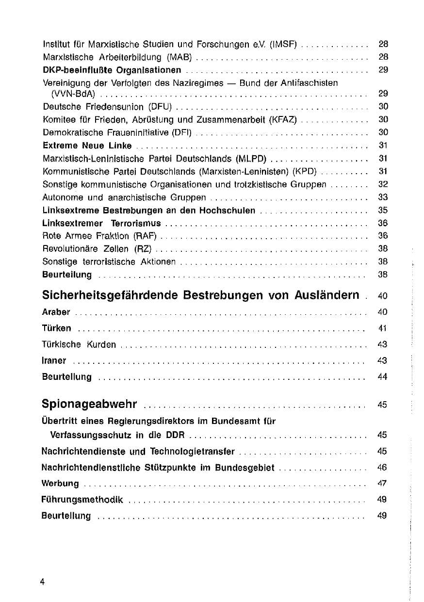 Seite 5 des Verfassungsschutzbericht 1985 Hessen