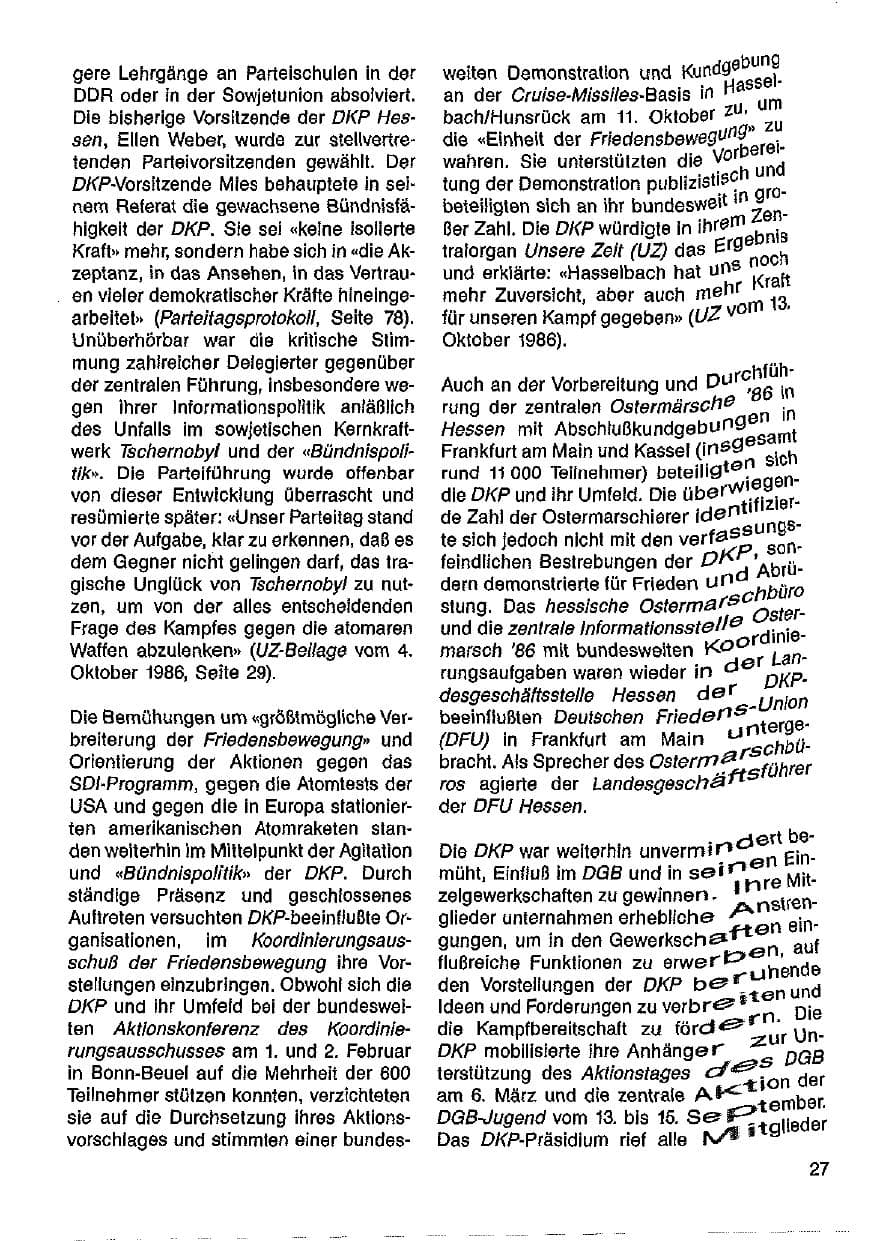 Seite 28 des Verfassungsschutzbericht 1986 Hessen