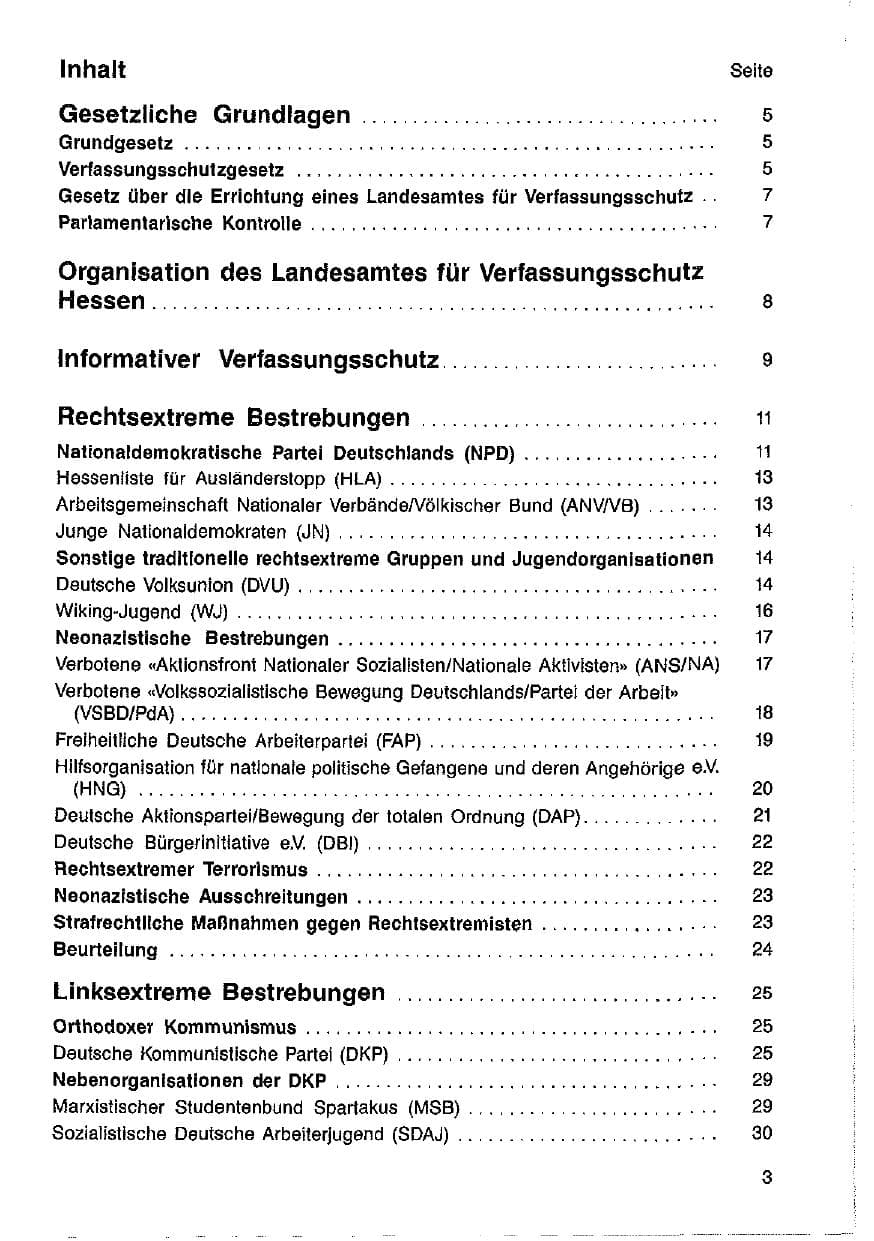 Seite 4 des Verfassungsschutzbericht 1986 Hessen