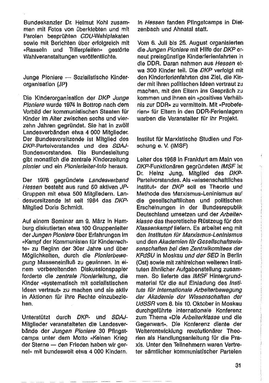 Seite 32 des Verfassungsschutzbericht 1986 Hessen