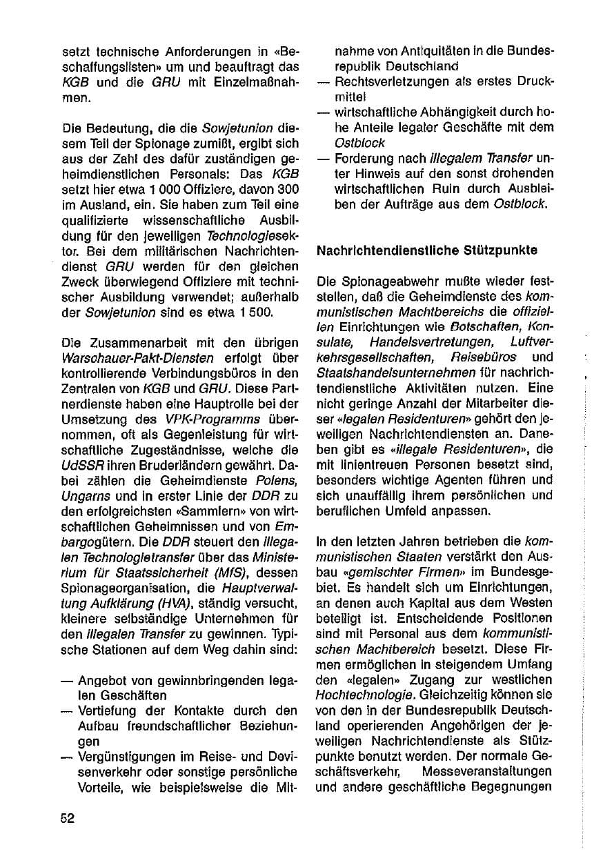 Seite 53 des Verfassungsschutzbericht 1986 Hessen